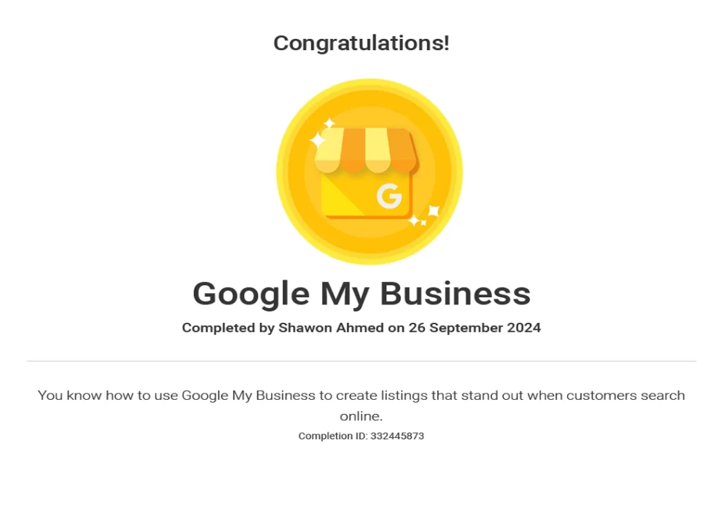 Google MY Business By Shawon Ahmed